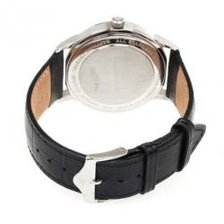 Junghans White SS Leather Mens Wristwatch 40 MM