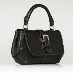 Loewe Black Leather Shoulder Bag