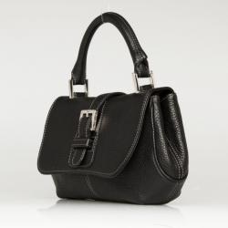 Loewe Black Leather Shoulder Bag