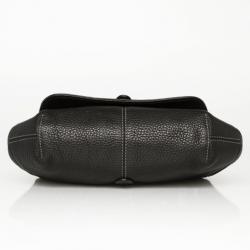 Loewe Black Leather Shoulder Bag