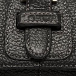 Loewe Black Leather Shoulder Bag