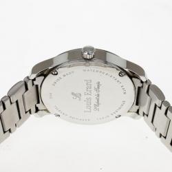 مملوكة مسبقًا Louis Erard Heritage Day/Date Stainless Steel & Leather Mens Wristwatch 40 MM