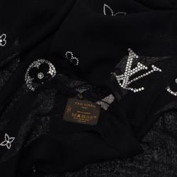 مملوكة مسبقًا Louis Vuitton Black Swarovski Crystal Monte Carlo Cashmere Stole