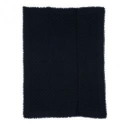 Pre Owned شال لوي فيتون أسود مونوغرامي حرير