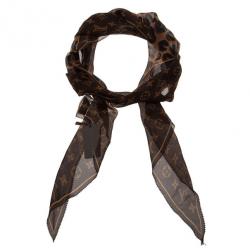 مملوكة مسبقًا Louis Vuitton Leopard and Monogram Silk Scarf