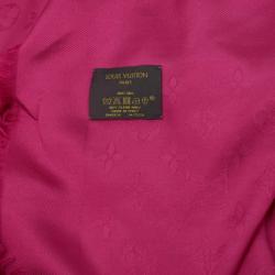 Pre Owned Louis Vuitton Pink Monogram Butterfly Square Scarf