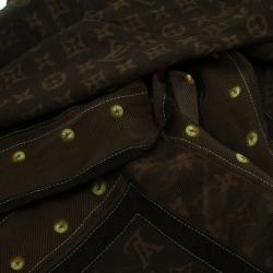 Pre Owned وشاح لوي فيتون حرير مونوجرام بني 