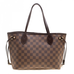 Louis Vuitton Damier Ebene Canvas Neverfull PM Bag