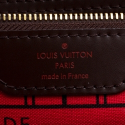 Louis Vuitton Damier Ebene Canvas Neverfull PM Bag