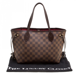 Louis Vuitton Damier Ebene Canvas Neverfull PM Bag