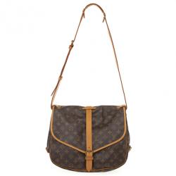 Pre Owned Louis Vuitton Monogram Saumur 35 Messenger
