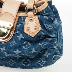 Pre Owned Louis Vuitton Monogram Denim Pleaty Bag