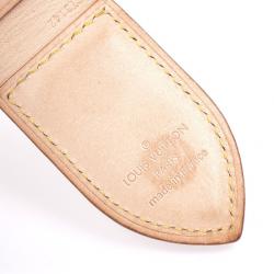 Pre Owned Louis Vuitton Beige Leather Bill Clip