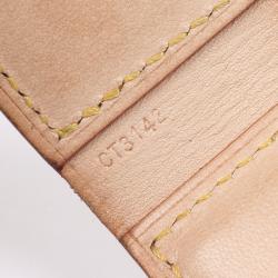 Pre Owned Louis Vuitton Beige Leather Bill Clip