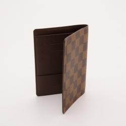 Pre Owned Louis Vuitton Damier Ebene Passport Case 