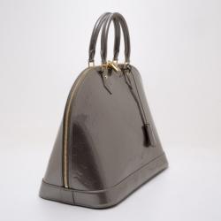 Pre Owned Louis Vuitton Monogram Vernis Alma MM Satchel Handbag 