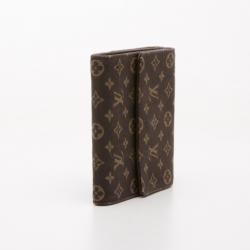 Pre Owned Louis Vuitton Ebene Monogram Mini Lin Wallet