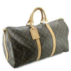 Pre Owned Louis Vuitton Keepall 50 Monogram with Shoulder Strap