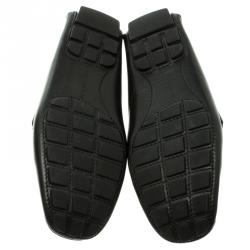 Pre Owned Louis Vuitton Black Leather Monte Carlo Loafers Size 40