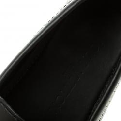 Pre Owned Louis Vuitton Black Leather Monte Carlo Loafers Size 40