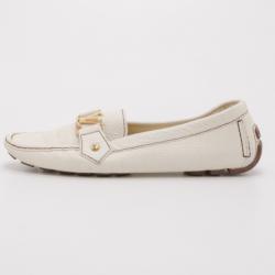 LOUIS VUITTON loafers Monte Carlo Driving shoes leather Ivory Women Us –