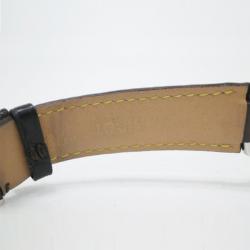 Louis Vuitton Tambour GMT SS Leather Mens Wristwatch 38 MM