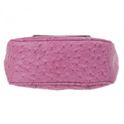 Pre Owned Marc by Marc Jacobs Pink Faux Ostrich Perfect Purse