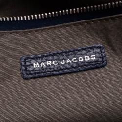 Pre Owned Marc Jacobs Blue Patent Quilted Single Flap Shoulder Bag