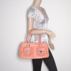 Pre Owned Marc Jacobs Peach Satchel Bag 