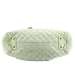 Pre Owned Marc Jacobs White Quilted Leather Stam Bag