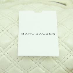 Pre Owned Marc Jacobs White Quilted Leather Stam Bag