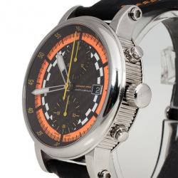 مملوكة مسبقًا Martin Braun Grand Prix Stainless Steel Leather Automatic Mens Wristwatch 42 MM