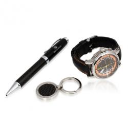 مملوكة مسبقًا Martin Braun Grand Prix Stainless Steel Leather Automatic Mens Wristwatch 42 MM