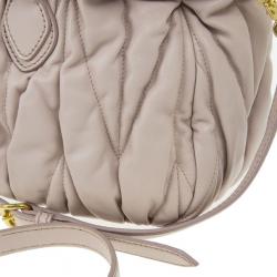 مملوكة مسبقًا Miu Miu Pink Leather Matelasse Turnlock Satchel