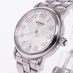 Montblanc White Stainless Steel Star Men's Wristwatch 40 MM