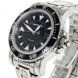Montblanc Black Stainless Steel Sport XXL Automatic Steel Men's Wristwatch 38MM