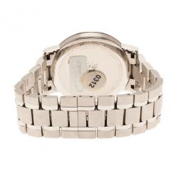 Pre Owned Montblanc White Stainless Steel Star Classique Date Men's Wristwatch 38MM