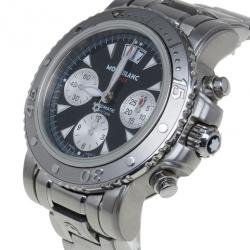 Montblanc Black Stainless Steel Sport XXL Men's Wristwatch 41MM