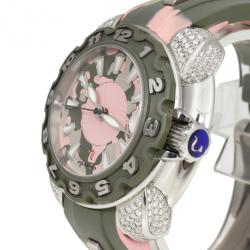 مملوكة مسبقًا Nubeo Camo-Jellyfish SS Womens Diving Womens Watch 36 MM