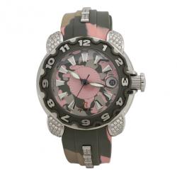 مملوكة مسبقًا Nubeo Camo-Jellyfish SS Womens Diving Womens Watch 36 MM
