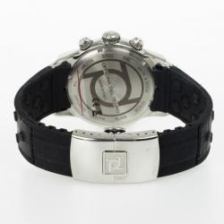 Officina Del Tempo SS Leather Chronograph Mens Wristwatch 44MM
