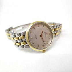 Pre Owned Omega DeVille Wristwatch SS/GP White/Combi Ladies