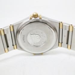 Pre Owned Omega Constellation 18 K Yellow Gold Steel Womens Wristwatch 24 MM