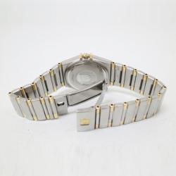 Pre Owned Omega Constellation 18 K Yellow Gold Steel Womens Wristwatch 24 MM