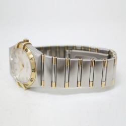 Pre Owned Omega Constellation 18 K Yellow Gold Steel Womens Wristwatch 24 MM