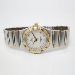 Pre Owned Omega Constellation 18 K Yellow Gold Steel Womens Wristwatch 24 MM