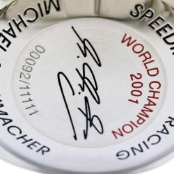 Pre Owned Omega Stainless Steel Speedmaster Michael Schumacher Men's Wristwatch 39MM