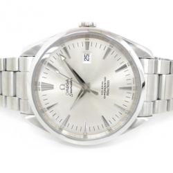 Pre Owned Omega Aqua Terra SS Silver Mens Wristwatch 