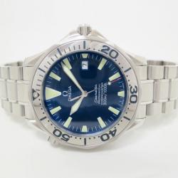 Pre Owned Omega Seamaster Helium Escapement SS Blue Mens Wristwatch 41 MM