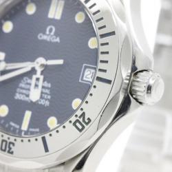 Pre Owned Omega Black Stainless Steel Seamaster Professional Men's Wristwatch 36MM